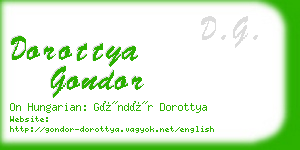 dorottya gondor business card