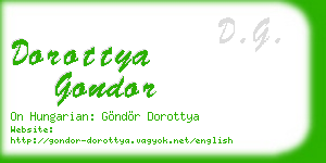dorottya gondor business card